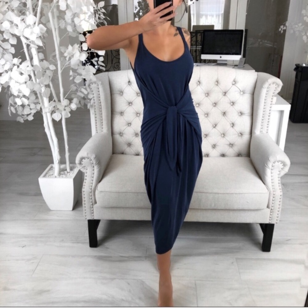 RP Palms Day Navy Dress